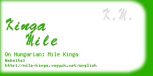 kinga mile business card
